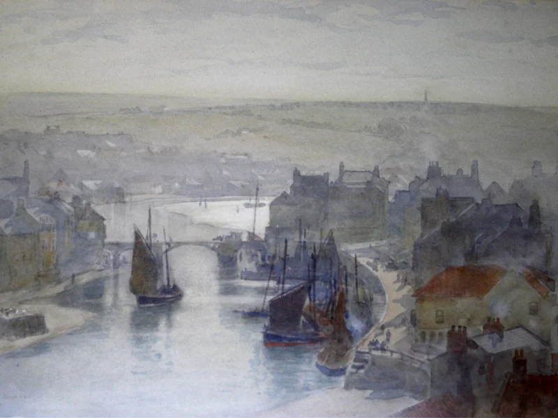 1841-Herbert Menzies Marshall - Whitby, mattinata nebbiosa